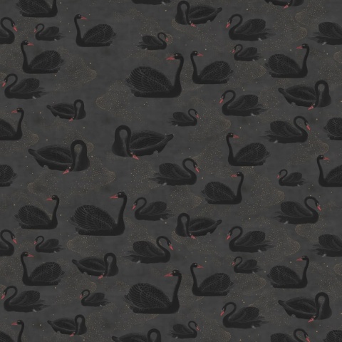 Fototapet, Cygne, Noir, Rebel Walls - Img 2