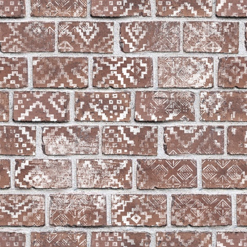 Fototapet, Decorated Bricks, Red, Rebel Walls - Img 5