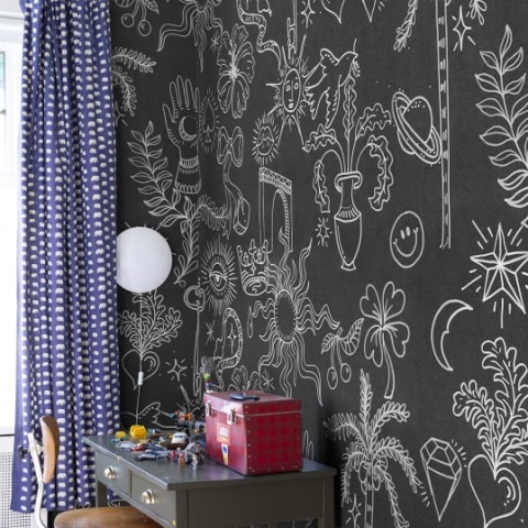 Fototapet, Doodle, Black, Rebel Walls - Img 3