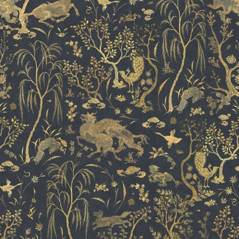 Fototapet, Dragon Garden, Gold, Rebel Walls - Img 5
