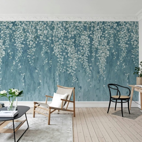 Fototapet, Draped Blossoms, Dark Blue, Rebel Walls - Img 6