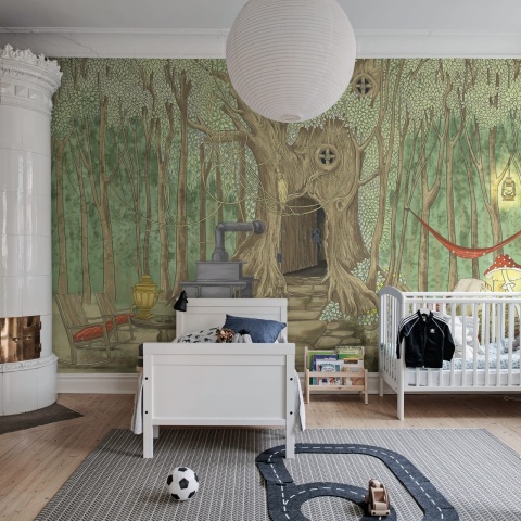 Fototapet, Fairy Tale, Forest Green, Rebel Walls