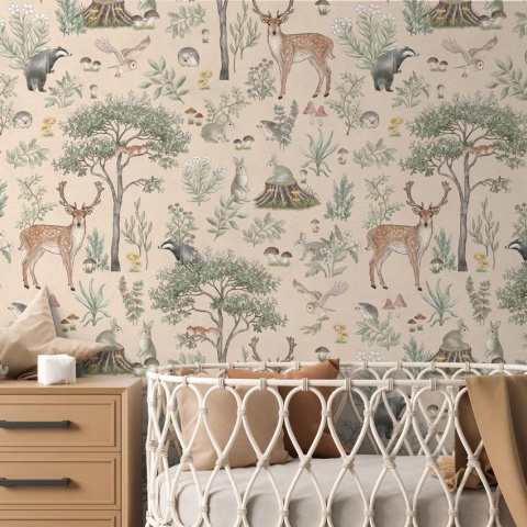 Fototapet Fantastic Forest - Beige, Kikki Belle - Img 5