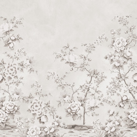 Fototapet, Floral Chinoiserie, Gray, Rebel Walls - Img 2