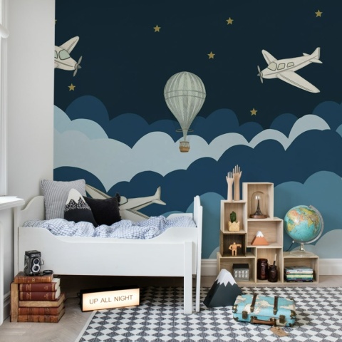 Fototapet, Fly Away, Dark Blue, Rebel Walls