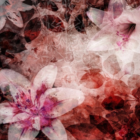 Fototapet, Garden of Dreams, Red, Rebel Walls - Img 2