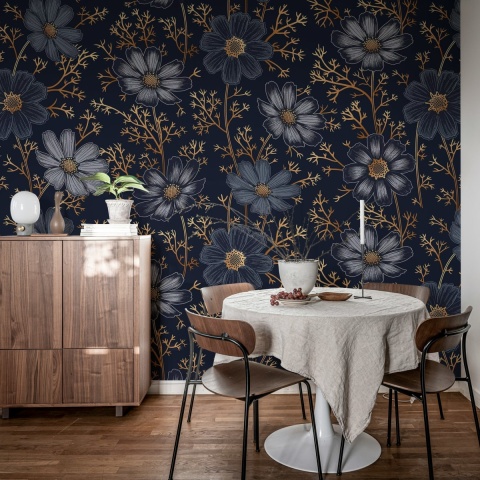Fototapet, Grand Flowers, Gold, Rebel Walls - Img 3