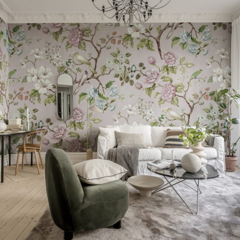 Fototapet, Grandiflora, Soft Pink, Rebel Walls - Img 5