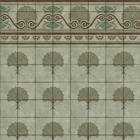 Fototapet Green Tiles Art Nouveau, VLAdiLA - Img 3