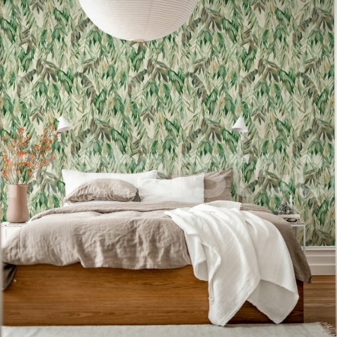 Fototapet, Hanging Branches, Warm Green, Rebel Walls - Img 3