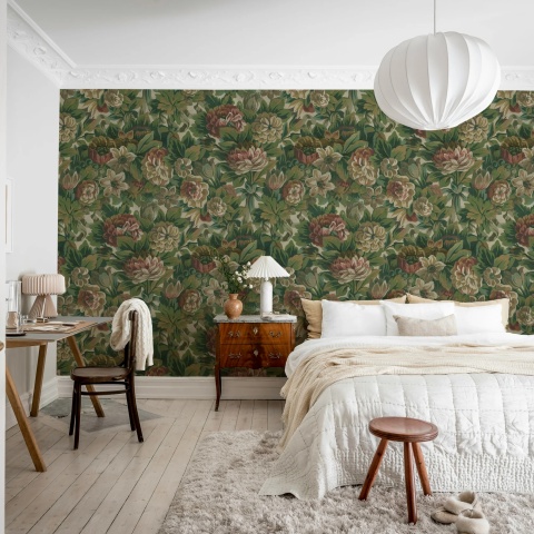 Fototapet, Heritage Floral, Red, Rebel Walls - Img 3