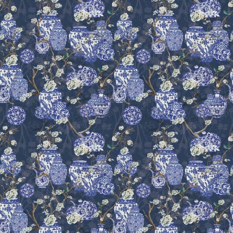 Fototapet Hydrangea and Ginger Tea Party Blue, VLAdiLA - Img 2