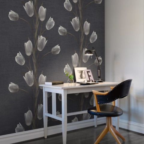 Fototapet, La Vie En Tulipe, Black, Rebel Walls - Img 6