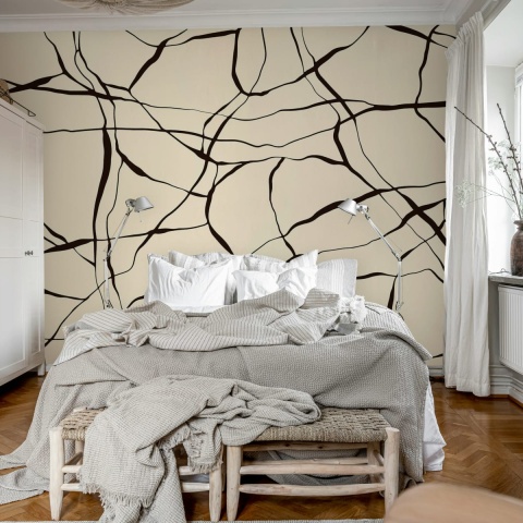 Fototapet, Line Art, Beige, Rebel Walls - Img 3