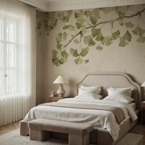 Fototapet, Maidenhair Tree, Light Green, Rebel Walls