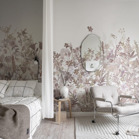 Fototapet, May Meadow, Dusty Pink, Rebel Walls - Img 3