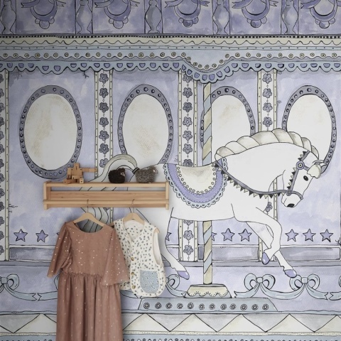 Fototapet, Merry Go Around, Lilac, Rebel Walls - Img 3