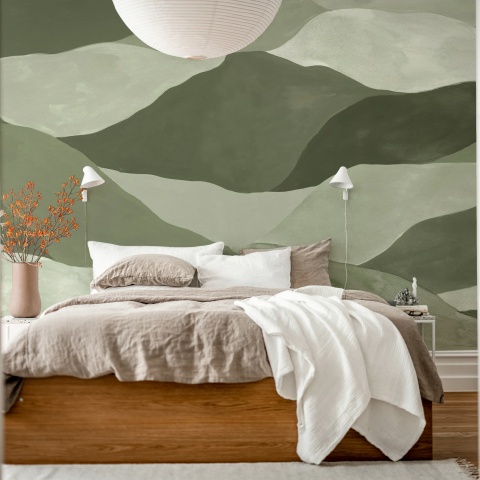 Fototapet, Misty Peaks, Green, Rebel Walls - Img 3