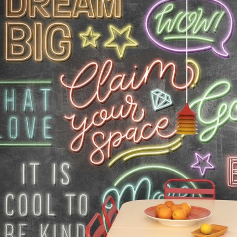 Fototapet, Neon Vibes, Graphite, Rebel Walls - Img 7