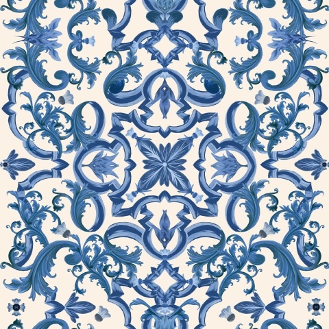 Fototapet Ornate Azul - personalizat, VLAdiLA - Img 4