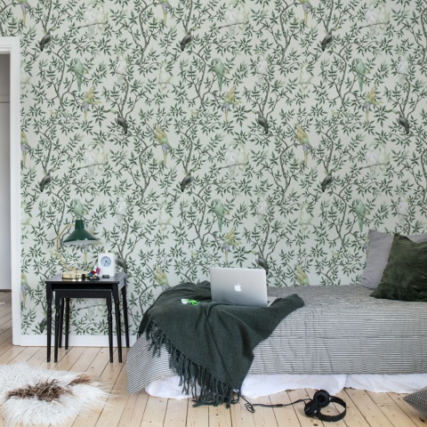 Fototapet, Parrot Shrubbery, Green, Rebel Walls - Img 3