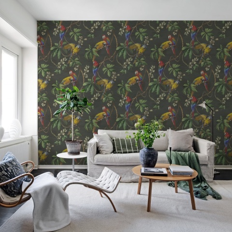 Fototapet, Parrots, Green, Rebel Walls - Img 3
