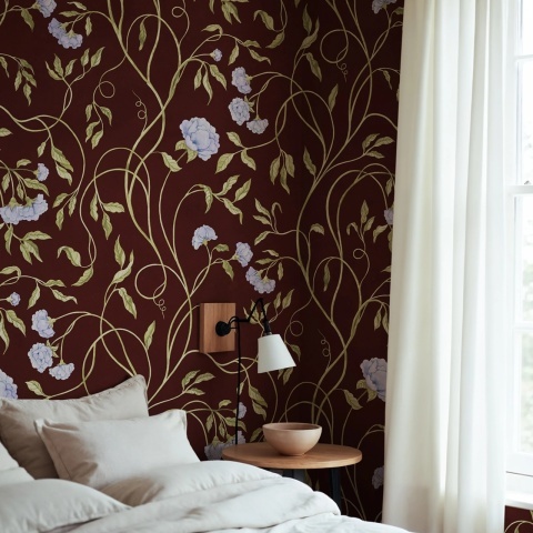 Fototapet, Peony Bloom, Burgundy, Rebel Walls