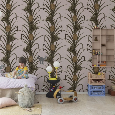 Fototapet, Pineapple, Soft Pink, Rebel Walls - Img 5