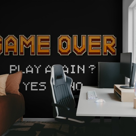 Fototapet, Play Again, Orange, Rebel Walls