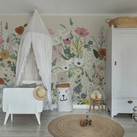 Fototapet, Playful Meadow, Beige, Rebel Walls - Img 3