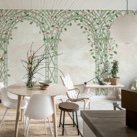 Fototapet, Poetic Trellis, Green, Rebel Walls