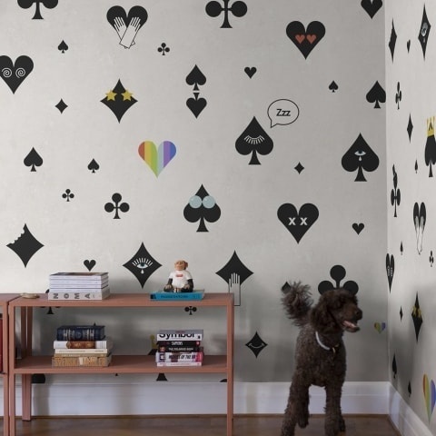 Fototapet, Poker Face, Black, Rebel Walls