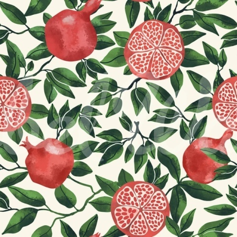 Fototapet, Pomegranate, Green, Rebel Walls - Img 2