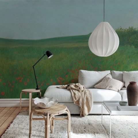 Fototapet, Poppy Landscape, Summer, Rebel Walls