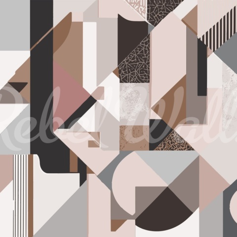 Fototapet, Retro Shapes, Pastel, Rebel Walls - Img 2