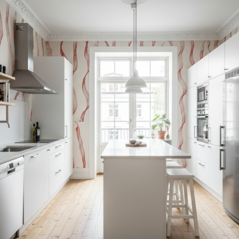 Fototapet, Ribbon Stripe, Red, Rebel Walls - Img 4