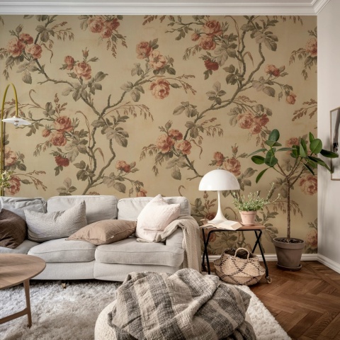 Fototapet, Rose Garland, Red, Rebel Walls