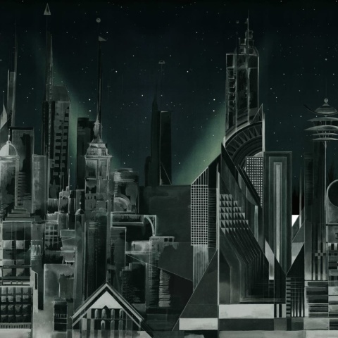 Fototapet, Sci-Fi Town, Green, Rebel Walls - Img 2