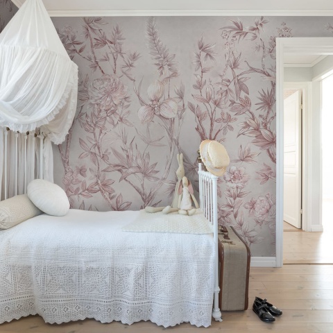 Fototapet, Silk Floral, Dusty Pink, Rebel Walls - Img 3