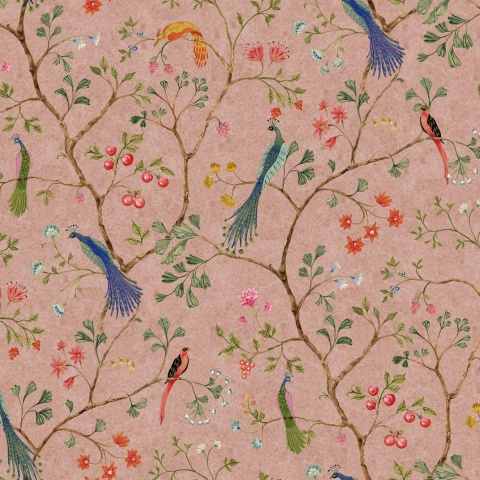 Fototapet, Songbirds, Pink, Rebel Walls - Img 2