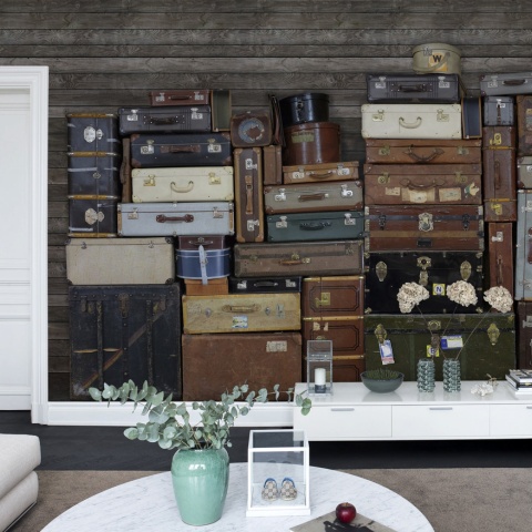 Fototapet, Stacked Suitcases, repetitiv, Rebel Walls - Img 5