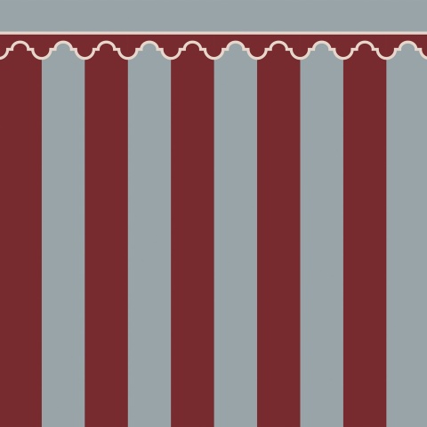 Fototapet, Stripe Chateau, Red, Rebel Walls - Img 2