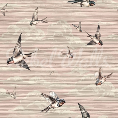 Fototapet, Swallow Sky, Dusty Pink, Rebel Walls - Img 2