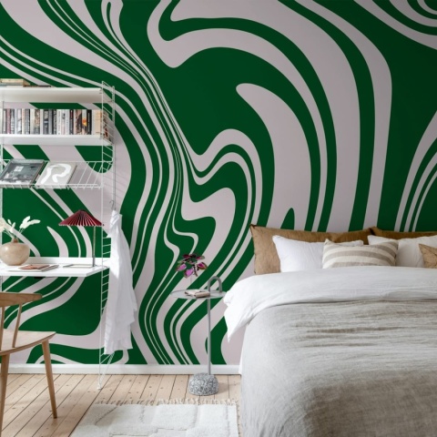 Fototapet, Swirly, Green, Rebel Walls - Img 3