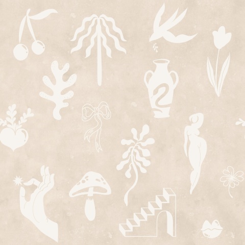 Fototapet, Symbolic Tales, Beige, Rebel Walls - Img 2
