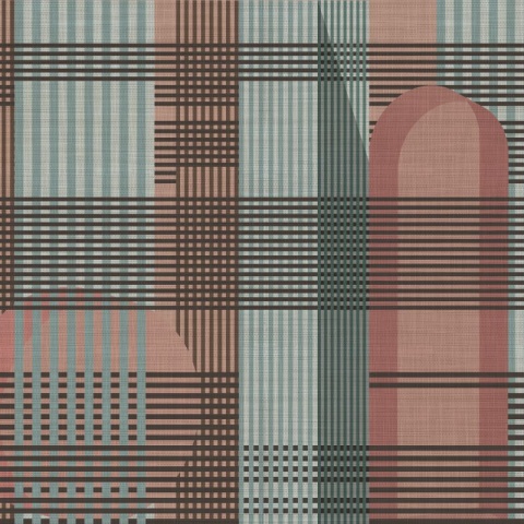 Fototapet Taffy Pink Tartan, VLAdiLA - Img 2