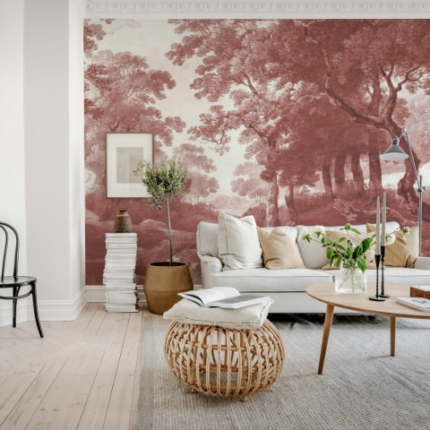 Fototapet, The Vintage Grove, Burgundy, Rebel Walls