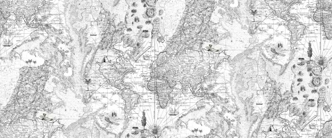 Fototapet, Treasure Hunt, Black and White, Rebel Walls - Img 2