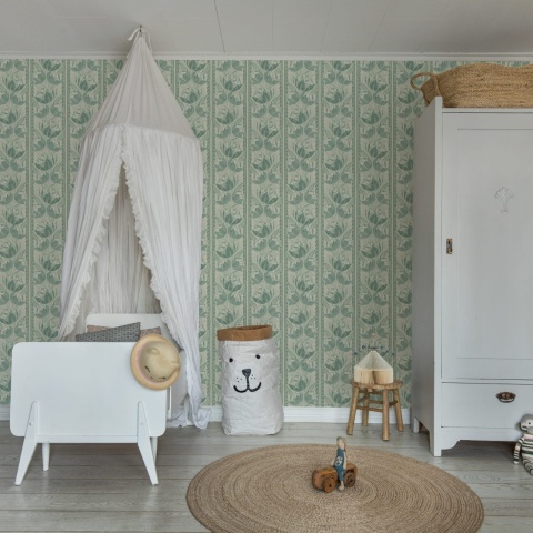 Fototapet, Tulip Stripes, Green, Rebel Walls - Img 3