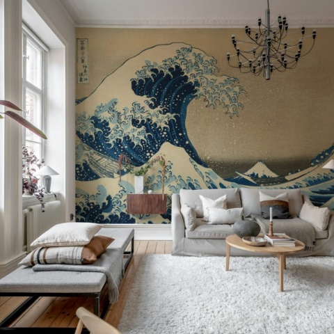 Fototapet, Under the Wave off Kanagawa by Hokusai, Rebel Walls
